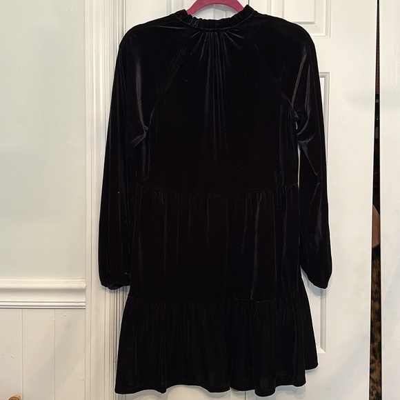 Cece Black Velour Dress - Picture 2 of 5